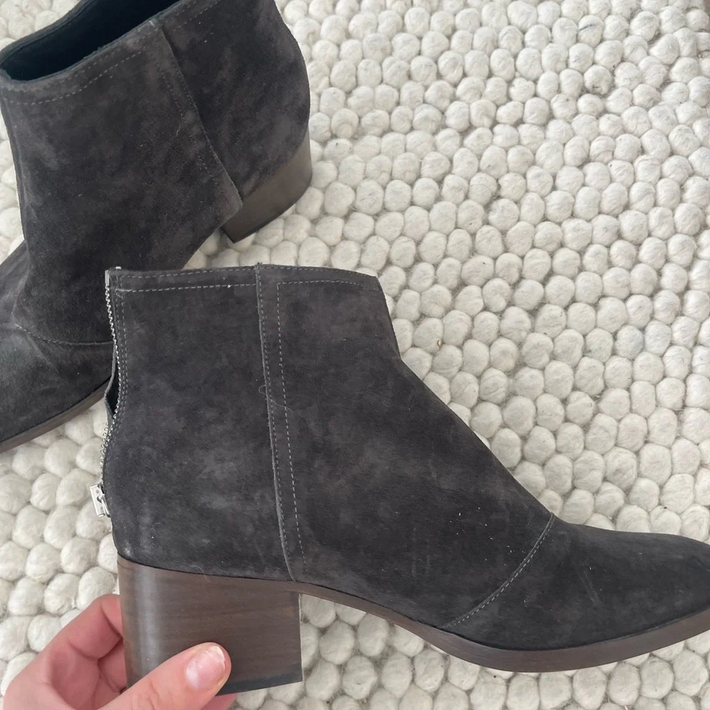 Rag & Bone Black Suede Ankle Boots